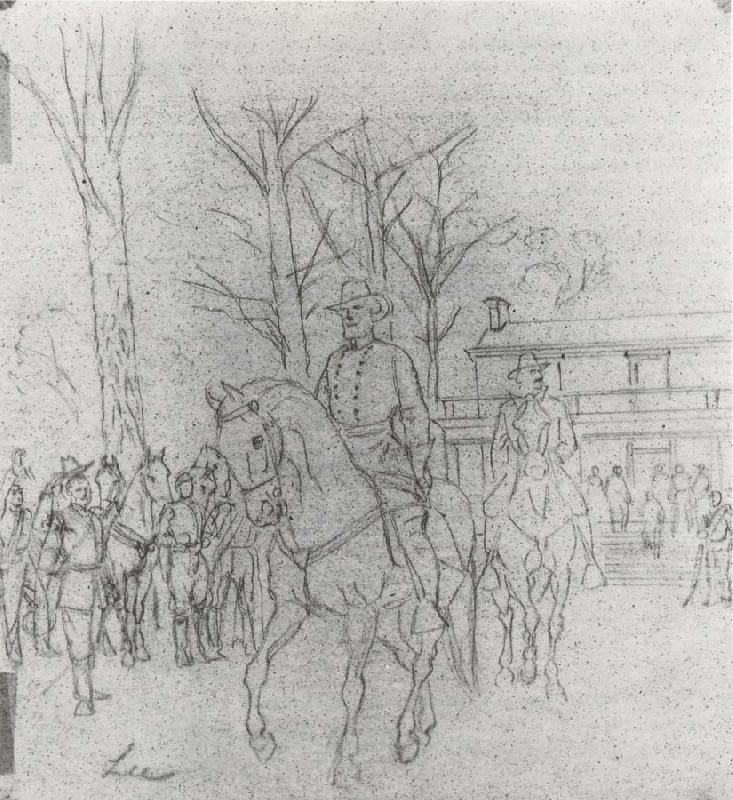 Alfred R. Waud General Lee Leaving Appomattox,April 9.1865